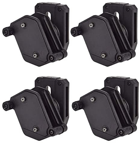 ANSNOW Drehbarer 9-Mm-Molle-Magazinhalter Für Taktischen Gürtel, Mehrwinkelverstellbare Offene Magazintasche Mit Schnellverschluss Für Wettkampf, Für Ipsc-/Idpa-Training/Bk