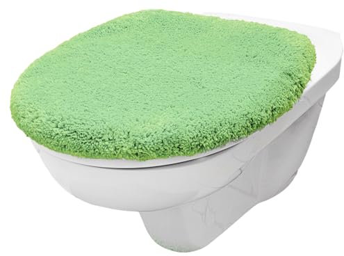 Brandsseller Funda para tapa de inodoro (38 x 48 cm, con recorte de suave tela de microfibra), color verde