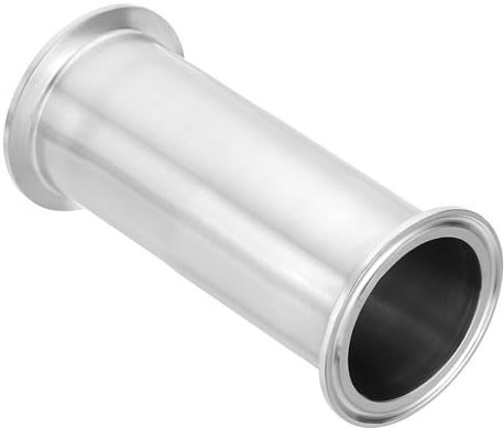 PATIKIL 2in OD Tri Clamps Tube, 304 Stainless Steel, 100mm/3.94in L, 2in Tri Clamps, Sanitary Pipe Tubing