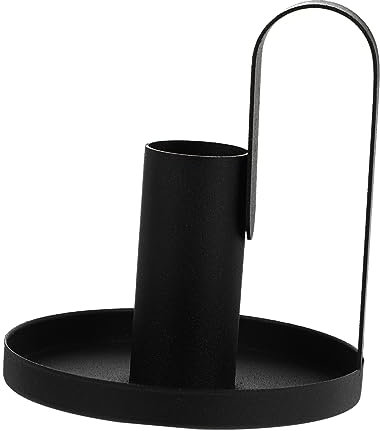Zerodeko 1 Pc Hochzeit Kerze Set Eisen Handwerk Kerzenhalter Schwarz Weihnachten Decor Party Leuchter Glatte