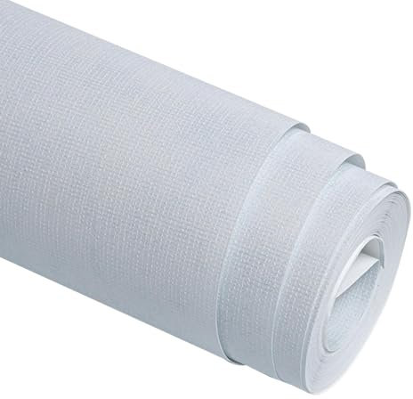 Plain Wallpaper - Plain Textured Design, Useful Plain Wallpaper | Backing Paper Plain White Thick Painting Paper, Heavy Duty PVC and Breathable, Thick Textured Wallpaper for Bedroom (920x53cm)