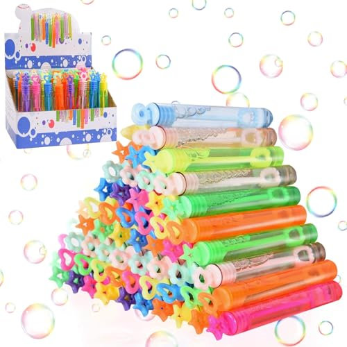 Yegookay 48 Burbujas de Dinosaurio con Botellas de Varita de Sopladores Pompas de Jabn Juguetes para Experimentos Juego Aire Libre Educativos para Exteriores Cumpleaños Piñata Regalo de Fiesta Bodas