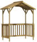 Gecheer Abri de Barbecue 163,5x93x210 cm Bois de pin imprégné, Tente de Jardin Gazebo Pavillon Extérieur, Tonnelle de Réception pour Camping, Spectacles, Fête, Terrasse, Plage