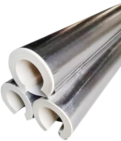 FOELANNE Isolierte Rohrleitung, Selbstdichtende Isolierung von Kondensatrohren aus Aluminiumfolie(165mm,30mm*1m)