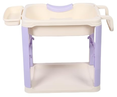 Sorandy Shampoo -Beckenstand, Ergonomische Tragbare Haarwaschablett für Zuhause, Krankenhaus, Salon, Shampoo Bowl und Rack für Friseur, Bettlägerig, Behindert, Senioren (PURPLE)