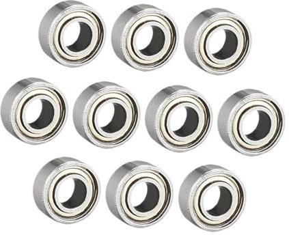 KiBcsLic 683zz Kugellager, Karbonstahl, Leichtes Ersatz Rollschuhlager, Miniaturnut für Inline Skates, 10 Stück