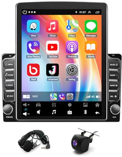Auto-Stereoanlage für Dodge Durango 2004–2009, 2 DIN Android 13 mit kabellosem Carplay, Android Auto, HD-Touchscreen, Bluetooth, GPS, SAT, Navi, WiFi, FM, RDS SWC, Mirrorlink Rückfahrkamera + Mikrofon