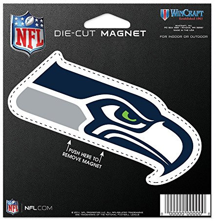 NFL Seattle Seahawks 11837115 die cut Magnet, klein, schwarz