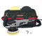 Dino KRAFTPAKET 21mm-720W Exzenter Poliermaschine Stufenlos im Set mit Polierschwamm Polierteller Tasche für Auto KFZ Boot XXL-HUB, Schwarz