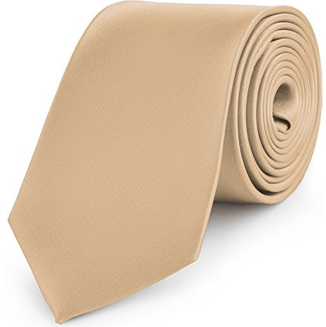 Ladeheid Herren Breite Krawatte KP-8 (150cm x 8cm, Beige)