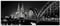 ARTland Wanddeko Glasbilder Wandbild Glas Bild einteilig 125x50 cm Querformat Städte Deutschland Köln Rheinbrücke Kölner Dom Schwarz Weiß S6TM