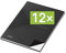 RNK - Verlag Notizbuch mit Hardcover-Einband, 96 Blatt, Notizheft, Tagebuch, Schreibbuch (12er Pack, Schwarz A5 (Kariert))
