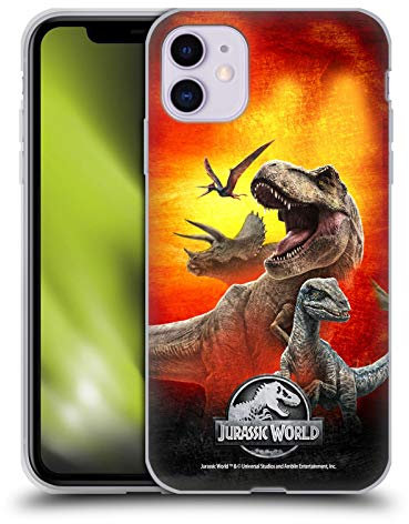 Head Case Designs Officially Licensed Jurassic World Dinosaurs Key Art Soft Gel Case Compatible With Apple iPhone 11