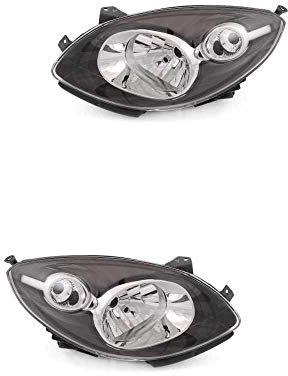 Halogen Scheinwerfer Set links & rechts Hauptscheinwerfer Frontscheinwerfer H4 schwarz ohne Elektromotor für Model Twingo II CN0_