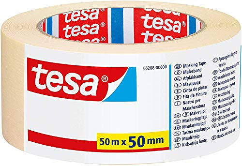 tesa 05288-00000 05288 Malerband UNIVERSAL, Beige, 50m:50mm (2 Rollen)