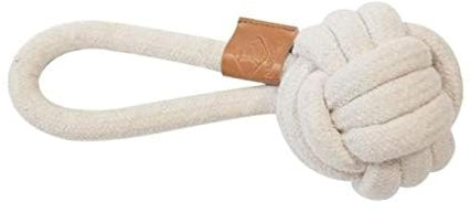 D&D Home, Harper Ball mit Schnalle, 27 cm/Ø15 mm, natürliche und strapazierfähige Materialien, schöne Verarbeitung aus Leder, modische Farbe und Form, hält Zähne und Zahnfleisch gesund