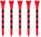 Zivisk Golf Tees Holz - 100 Stück 70mm Bambus Tees (Rot)