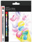 Marabu 0145000000105 - Aqua Pen Graphix, Ice Ice Baby, Aquarellfilzstifte im Set mit 12 Farben, brillante Farbtöne, wasserbasierte Tusche, mit Doppelspitze, aquarellierbar auf Aquarellpapier