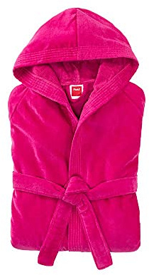 PANA® Velour Unisex Baumwolle Bademantel mit Kapuze • Saunamantel Damen • Herren Bademantel mit Kapuze • Bathrobe Men • Knielang