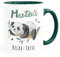 SpecialMe® SpecialMe® Relax-Tasse Panda personalisiert mit Namen Namenstasse individuelle Geschenke Anti-Stress inner-grün Keramik-Tasse