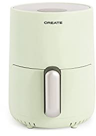 CREATE/FRYER AIR/Friteuse sans huile à air chaude 1,5L Vert/Panier antiadhésif, sélecteur de température 80-200°, arrêt automatique, sans BPA, programmable, 900W