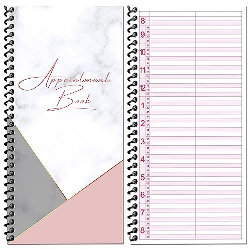 Beauty Stationery Terminkalender – Tages- und Wochenplaner mit festem Einband und 70 undatierten Seiten – Friseur- und Salonkundenaufzeichnungen – Spiraldraht, kompakt – 21 x 11 cm