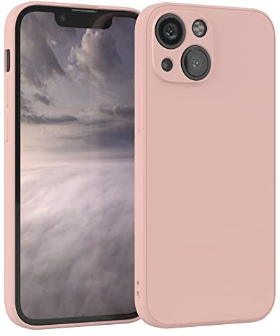 EAZY CASE - Custodia in silicone per iPhone 13 Mini Custodia morbida protettiva con protezione della fotocamera Protezione sottile Premium Cover TPU Telefono Bumper in Rosa