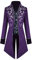 Crubelon Giacca da uomo stile steampunk, stile vintage, gotico, vittoriano, per costume di Halloween, Viola, M
