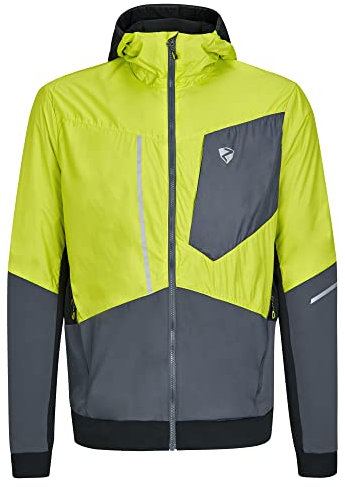 Ziener Herren NIKOLO Funktions- / Hybrid-Hacke Bergsport, Skitour | winddicht, Primaloft Active, bitter lemon.ombre, 52