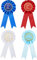 Lewtemi Auszeichnungsband-Rosetten-Set für 1., 2., 3. Platz, Band, Ehrenwürdige Erwähnung, Preisanhänger, Medaille (4 Stück)