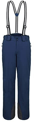 AOLI RAY Herren Skihose Snowboardhose Wasserdicht Gefüttert Trägerhose Wanderhose Schneehose Winddicht Winter Outdoorhose mit 4 Taschen Dunkelblau L