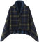 WINKEEY Damen Poncho, Winter Warm Umhang, Strick Cape Cardigan Für Frauen, Wrap Open Front Cape, Winter Warm Decke, Dicke Fleece Decke, Blau Grün
