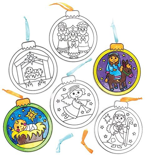 Baker Ross Attrape Soleil motif Nativité - Lot de 8, Loisirs Créatifs Enfants (FX293)