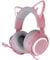 Pinkes Gaming-Headset, Verkabelter USB-Gaming-Kopfhörer in mit Katzenohr für PC///PS5 mit 7.1-Surround-Sound-Geräuschunterdrückung, Abnehmbarem Katzenohr und Mikrofon,