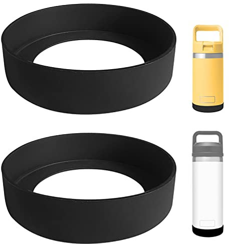 2 PCS Silicone Boot Sleeve for YETI Rambler 12 oz 18 oz, Bottom Protection for Rambler Jr 12 oz Kids Bottle Accessories - Dishwasher Safe