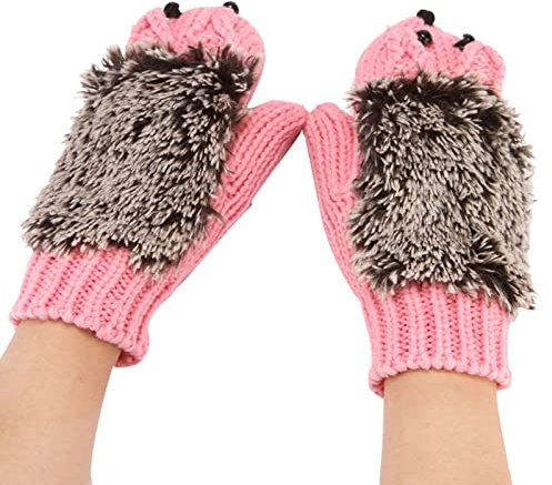 Teufel Kostüm Zubehör Wintermode warme Strickhandschuhe verdickte und Samtkopf-Igel-Handschuhe Haarschmuck Erstkommunion