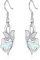 Flpruy Schmetterling Ohrringe Hängend 925 Sterling Silber, Damen Infinity Schmetterlings Anhänger Ohrringe Schmuck mit Kristall aus Österreich, Geburtstags Geschenke für Mädchen Frauen Mutter (Opal)