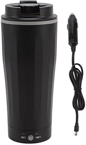 Tasse De Voyage Chauffante électrique Conservation de la Chaleur de la Tasse De Contrôle de la Température Intelligente De 450 Ml Avec une Tasse De Café Auto-chauffante Allume-cigare Pour le Campin