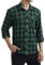 HISDERN Chemise en Flanelle à Carreaux à Manches Longues pour Hommes Chemises boutonnées à Carreaux Coupe régulière Vert XL