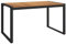 vidaXL Gartentisch, Garten Esstisch mit Metall-Beinen in U-Form, Terrassentisch Rechteckig, Gartenmöbel Tisch, Industrie-Stil, 140×80×75cm Massivholz Akazie