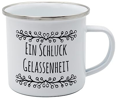 Tasse Schluck Gelassenheit Emaille 350ml