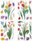 GORGECRAFT 4 Stile Statische Tulpenaufkleber Elektrostatische Blumen-Fensteraufkleber Doppelseitig Sommer- Und Frühlingsfensteraufkleber Gartenblumen-Aufkleber Für Zuhause Glasfenster Dekoration