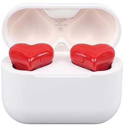 Auricolari Wireless Bluetooth, Eleganti Auricolari Bluetooth a Forma di Cuore, Auricolari Stereo HIFI In-ear con Cancellazione del Rumore per Telefono Sportivo