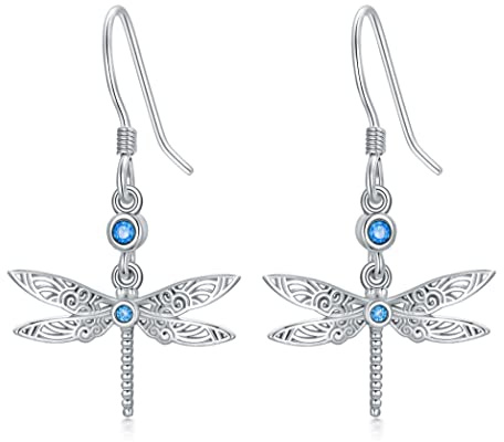 Creolen aus Sterlingsilber, Rochen/Drache, baumelnde Ohrringe, Schmuck, Geschenk für Männer und Frauen