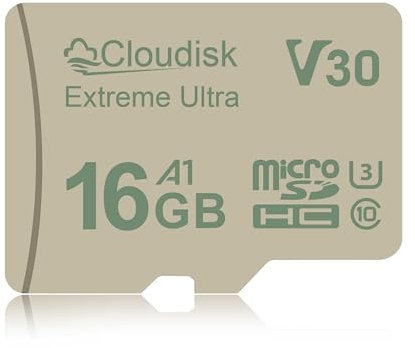 Cloudisk Micro SD Card Extreme Ultra V30 U3 C10 A1 MicroSD Memory Card TF Card (1Pack 16GB)
