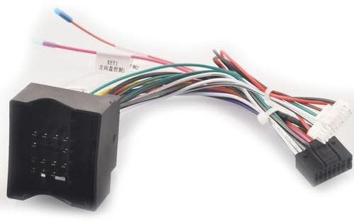 Oulesh Wiring Harness for BMW E46 E87 E65 E66 E67, for Android 16pin Car Radio Wiring Harness Cable Adapter Quadlock