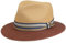 Stetson Chapeau en Paille Romaro Toyo Femme/Homme - Traveller d'été de Plage avec Ruban Gros Grain Été Printemps-été - XXL (62-63 cm) Nature-Rouge