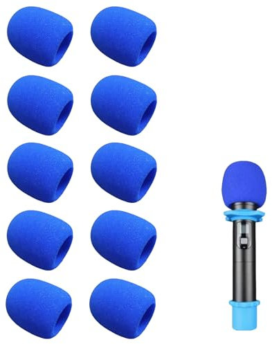 Blue Microphone Protector 10PCS,Microphone Covers Foam Handheld Foam Mic Covers For KTV Stage,Meeting Studio,Karaoke