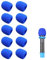 Blue Microphone Protector 10PCS,Microphone Covers Foam Handheld Foam Mic Covers For KTV Stage,Meeting Studio,Karaoke