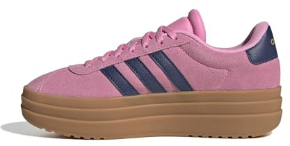 adidas Unisex Children's Vl Court Bold Shoes Junior Shoes, Bliss Pink Dark Blue Gold Metallic, 5 UK